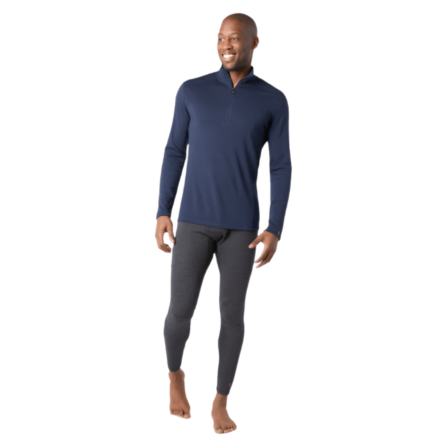 Smartwool 01. MENS APPAREL - MENS SKI - MENS THERMAL TOPS Men's Classic Thermal Merino Base Layer 1/4 Zip 092 DEEP NAVY