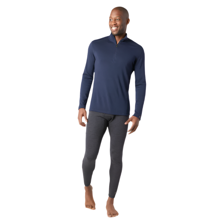 Smartwool 01. MENS APPAREL - MENS SKI - MENS THERMAL TOPS Men's Classic Thermal Merino Base Layer 1/4 Zip 092 DEEP NAVY