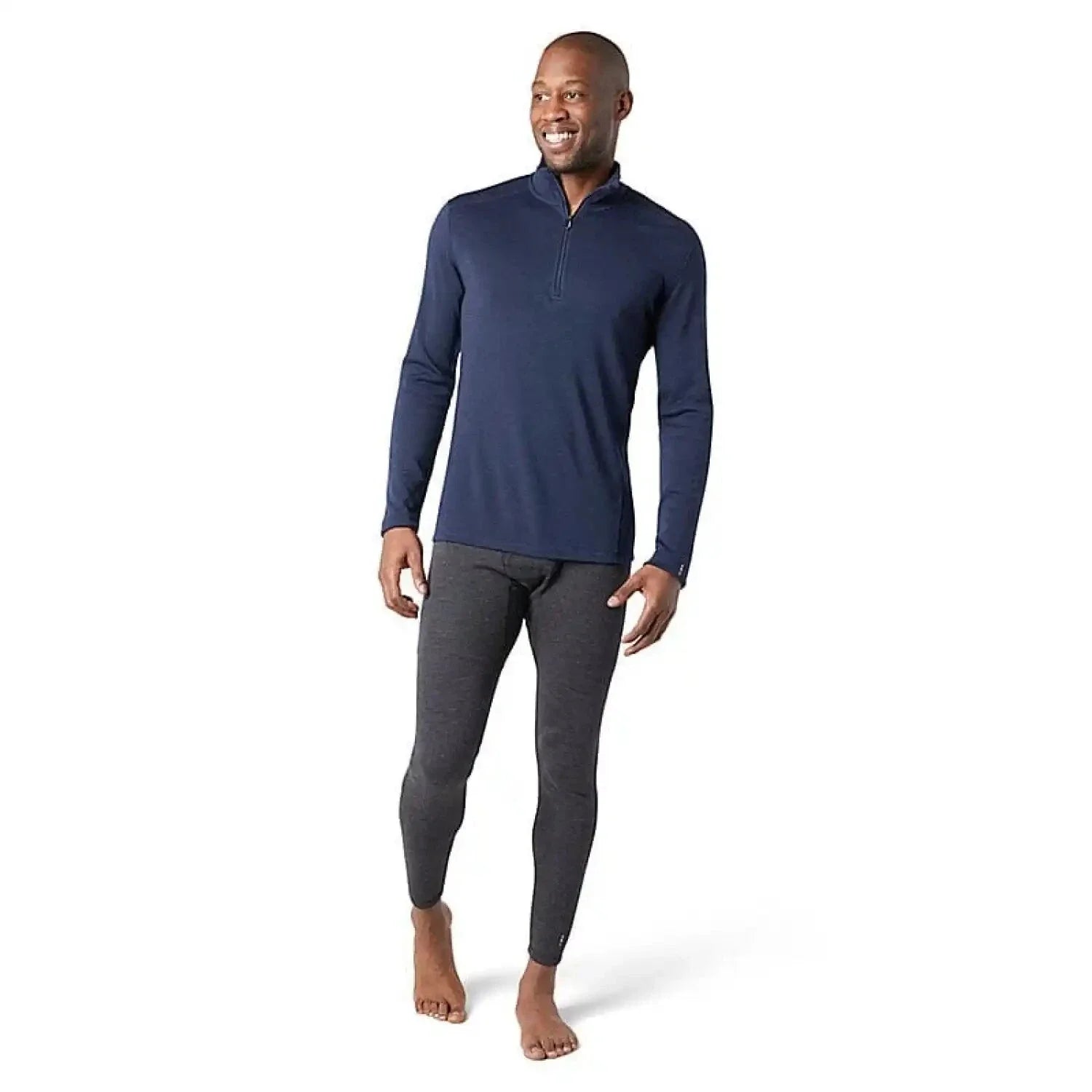 Smartwool 01. MENS APPAREL - MENS SKI - MENS THERMAL TOPS Men's Classic Thermal Merino Base Layer 1/4 Zip 092 DEEP NAVY