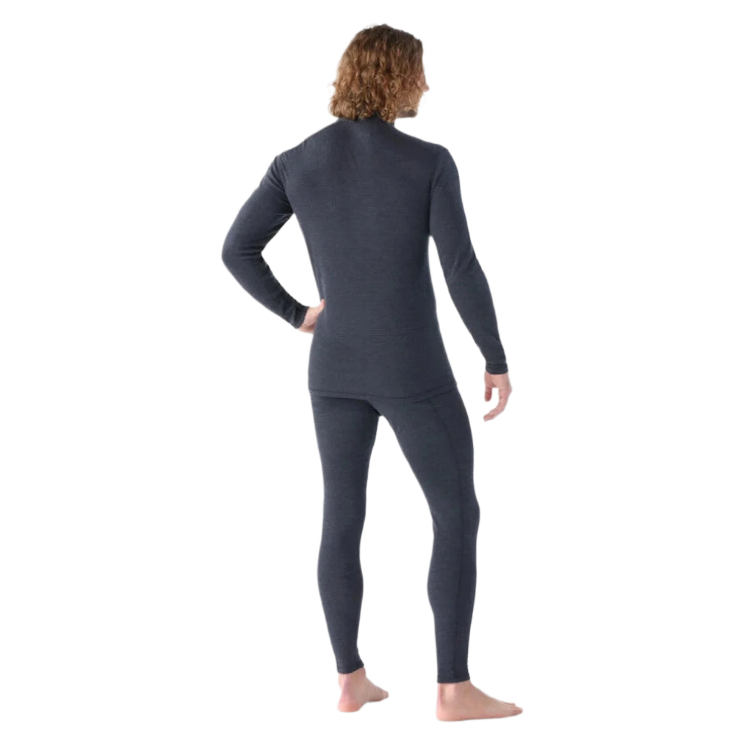 Smartwool 01. MENS APPAREL - MENS SKI - MENS THERMAL TOPS Men's Classic Thermal Merino Base Layer 1/4 Zip 010 CHARCOAL HEATHER