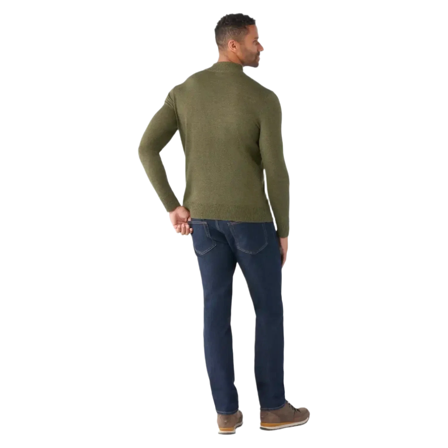 Smartwool 01. MENS APPAREL - MENS HOODIES|SWEATERS - MENS PO Q ZIP Men's Sparwood 1/2 Zip Sweater K90 NORTH WOODS HEATHER-WINTER MOSS HEATHER