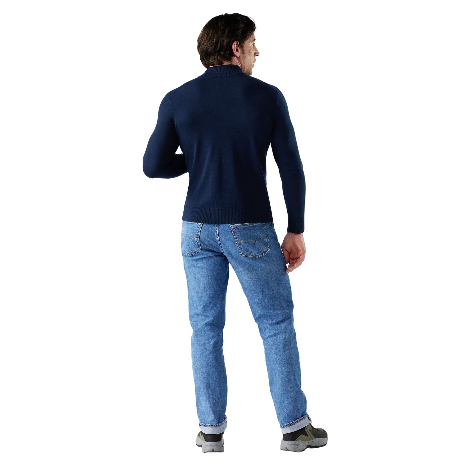 Smartwool 01. MENS APPAREL - MENS HOODIES|SWEATERS - MENS PO Q ZIP Men's Sparwood 1/2 Zip Sweater 108 DEEP NAVY HEATHER