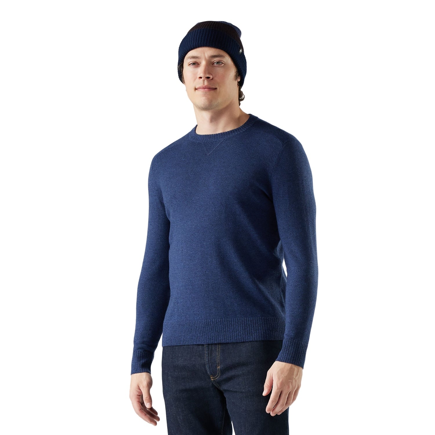 Smartwool 01. MENS APPAREL - MENS HOODIES|SWEATERS - MENS PO SWEATERS Men's Sparwood Crew Sweater Q29 DEEP NAVY-NIGHTFALL BLUE