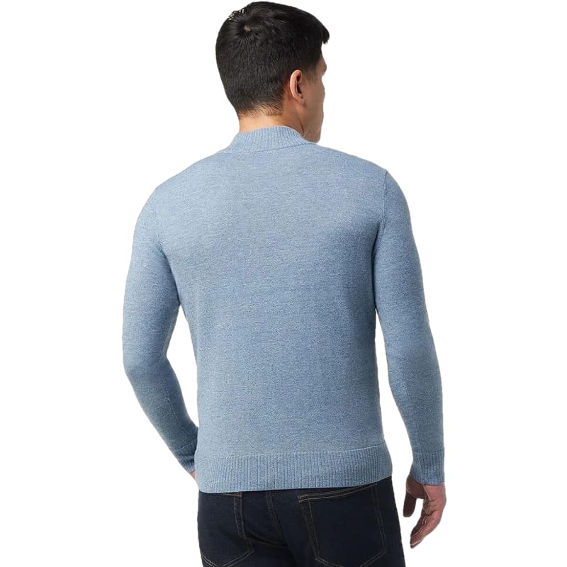Smartwool 05. M. SPORTSWEAR - M. SWEATER Men's Sparwood Half Zip Sweater K92 BLUE HORIZON HEATHER-LIGHT GRAY HEATHER