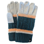 Smartwool 10. GIFTS|ACCESSORIES - MENS ACCESSORIES - MENS GLOVES CASUAL Popcorn Cable Glove P22 EMERALD GREEN-APRICOT