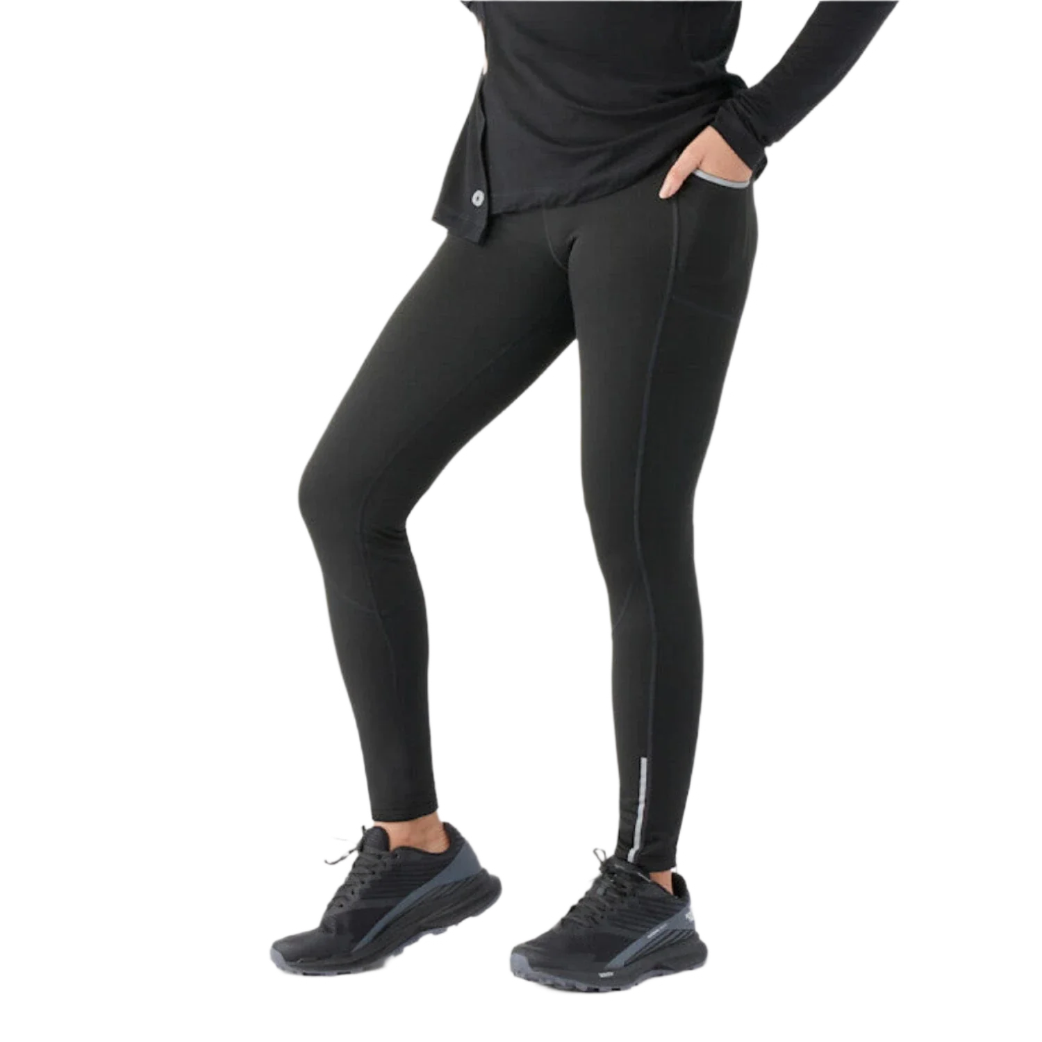 Smartwool 02. WOMENS APPAREL - WOMENS PANTS - WOMENS PANTS LEGGINGS Women's Active Fleece Tight 001 BLACK