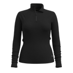 Smartwool 02. WOMENS APPAREL - WOMENS SKI - WOMENS THERMAL TOPS Women's Classic Thermal Merino Base Layer 1/4 Zip 001 BLACK