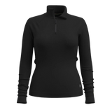 Smartwool 02. WOMENS APPAREL - WOMENS SKI - WOMENS THERMAL TOPS Women's Classic Thermal Merino Base Layer 1/4 Zip 001 BLACK