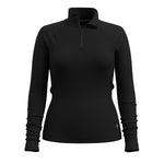 Smartwool 02. WOMENS APPAREL - WOMENS SKI - WOMENS THERMAL TOPS Women's Classic Thermal Merino Base Layer 1/4 Zip 001 BLACK