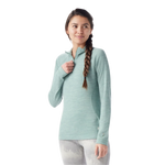 Smartwool 02. WOMENS APPAREL - WOMENS SKI - WOMENS THERMAL TOPS Women's Classic Thermal Merino Base Layer 1/4 Zip N67 ARCTIC GREEN HEATHER