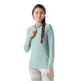 Smartwool 02. WOMENS APPAREL - WOMENS SKI - WOMENS THERMAL TOPS Women's Classic Thermal Merino Base Layer 1/4 Zip N67 ARCTIC GREEN HEATHER