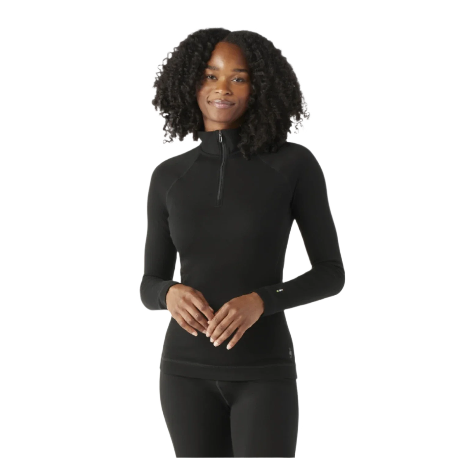 Smartwool 02. WOMENS APPAREL - WOMENS SKI - WOMENS THERMAL TOPS Women's Classic Thermal Merino Base Layer 1/4 Zip 001 BLACK