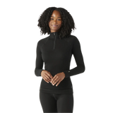 Smartwool 02. WOMENS APPAREL - WOMENS SKI - WOMENS THERMAL TOPS Women's Classic Thermal Merino Base Layer 1/4 Zip 001 BLACK