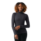Smartwool 02. WOMENS APPAREL - WOMENS SKI - WOMENS THERMAL TOPS Women's Classic Thermal Merino Base Layer 1/4 Zip CHARCOAL HEATHER
