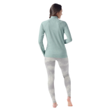 Smartwool 02. WOMENS APPAREL - WOMENS SKI - WOMENS THERMAL TOPS Women's Classic Thermal Merino Base Layer 1/4 Zip N67 ARCTIC GREEN HEATHER