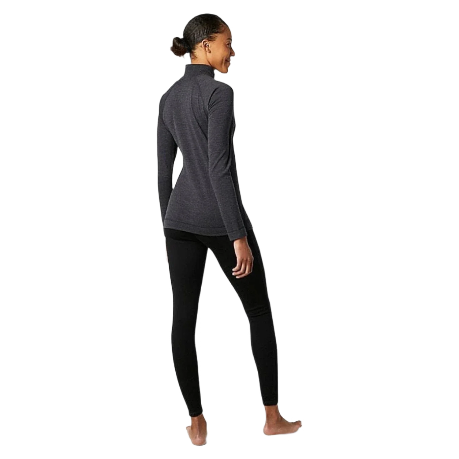 Smartwool 02. WOMENS APPAREL - WOMENS SKI - WOMENS THERMAL TOPS Women's Classic Thermal Merino Base Layer 1/4 Zip CHARCOAL HEATHER