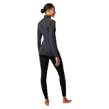 Smartwool 02. WOMENS APPAREL - WOMENS SKI - WOMENS THERMAL TOPS Women's Classic Thermal Merino Base Layer 1/4 Zip CHARCOAL HEATHER