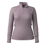 Smartwool 02. WOMENS APPAREL - WOMENS SKI - WOMENS THERMAL TOPS Women's Classic Thermal Merino Base Layer 1/4 Zip N81 CHALK VIOLET HEATHER