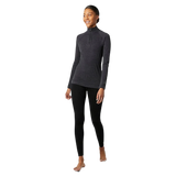 Smartwool 02. WOMENS APPAREL - WOMENS SKI - WOMENS THERMAL TOPS Women's Classic Thermal Merino Base Layer 1/4 Zip CHARCOAL HEATHER