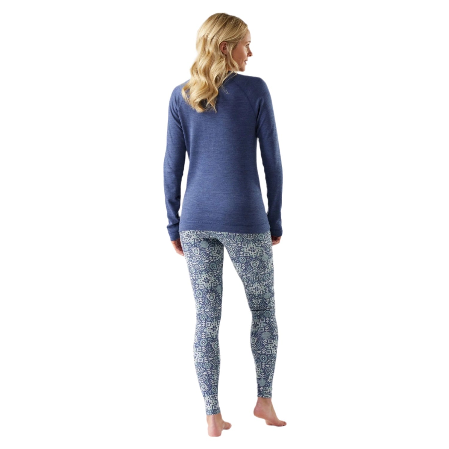 Smartwool 02. WOMENS APPAREL - WOMENS SKI - WOMENS THERMAL BOTTOMS Women's Classic Thermal Merino Base Layer Bottoms Q01 NIGHTFALL DECO FLORAL