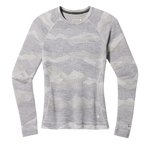 Smartwool 02. WOMENS APPAREL - WOMENS SKI - WOMENS THERMAL TOPS Women's Classic Thermal Merino Base Layer Crew K55 LIGHT GRAY MOUNTAIN SCAPE