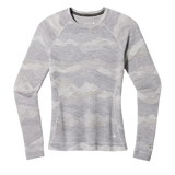 Smartwool 02. WOMENS APPAREL - WOMENS SKI - WOMENS THERMAL TOPS Women's Classic Thermal Merino Base Layer Crew K55 LIGHT GRAY MOUNTAIN SCAPE