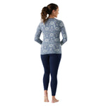 Smartwool 02. WOMENS APPAREL - WOMENS SKI - WOMENS THERMAL TOPS Women's Classic Thermal Merino Base Layer Crew Q01 NIGHTFALL DECO FLORAL