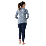 Smartwool 02. WOMENS APPAREL - WOMENS SKI - WOMENS THERMAL TOPS Women's Classic Thermal Merino Base Layer Crew Q01 NIGHTFALL DECO FLORAL