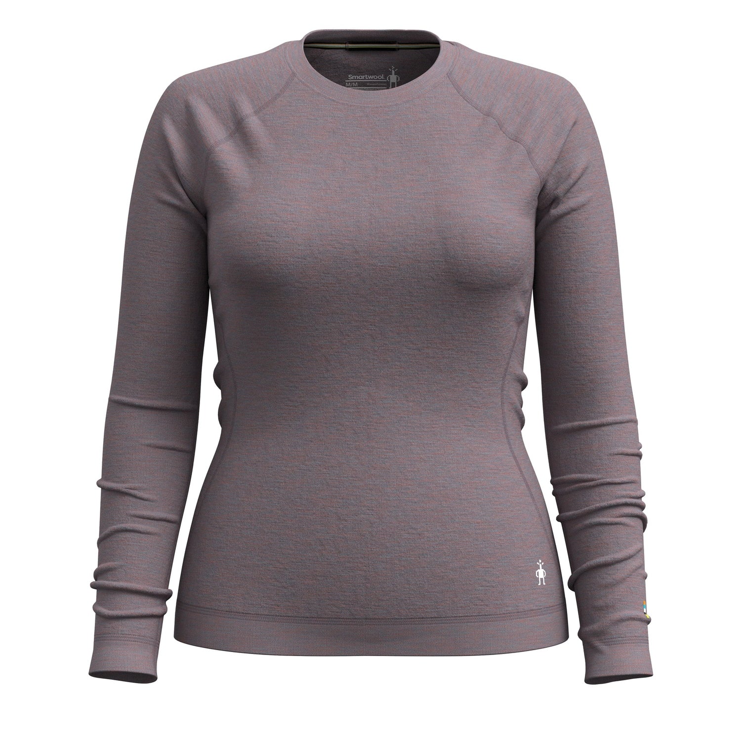 Smartwool 02. WOMENS APPAREL - WOMENS SKI - WOMENS THERMAL TOPS Women's Classic Thermal Merino Base Layer Crew N81 CHALK VIOLET HEATHER