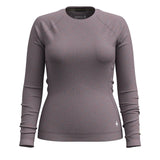 Smartwool 02. WOMENS APPAREL - WOMENS SKI - WOMENS THERMAL TOPS Women's Classic Thermal Merino Base Layer Crew N81 CHALK VIOLET HEATHER