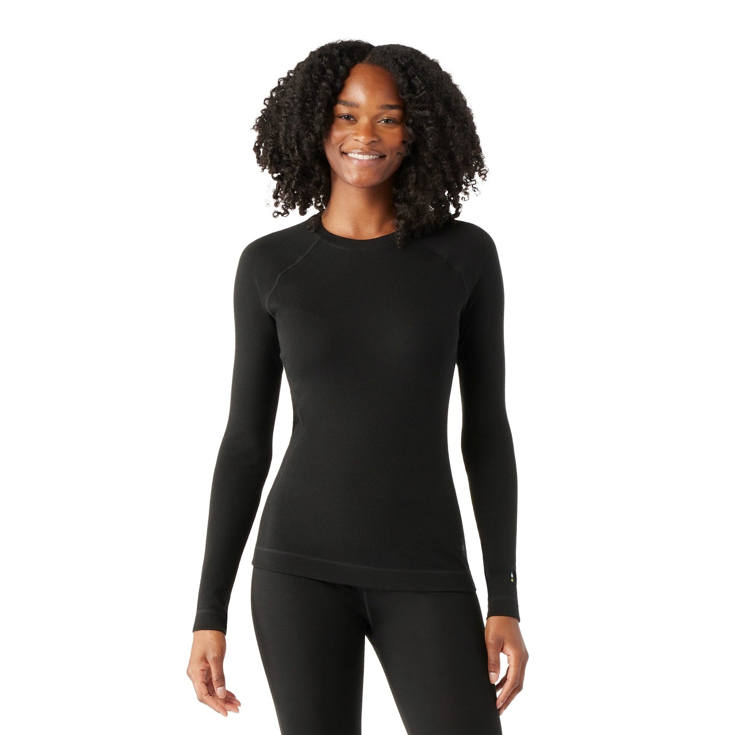 Smartwool 02. WOMENS APPAREL - WOMENS SKI - WOMENS THERMAL TOPS Women's Classic Thermal Merino Base Layer Crew 001 BLACK XL