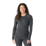 Smartwool 02. WOMENS APPAREL - WOMENS SKI - WOMENS THERMAL TOPS Women's Classic Thermal Merino Base Layer Crew K78 BLACK DOT