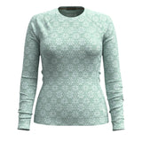 Smartwool 02. WOMENS APPAREL - WOMENS SKI - WOMENS THERMAL TOPS Women's Classic Thermal Merino Base Layer Crew P16 ARCTIC GREEN DIGI SNOW