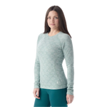 Smartwool 02. WOMENS APPAREL - WOMENS SKI - WOMENS THERMAL TOPS Women's Classic Thermal Merino Base Layer Crew P16 ARCTIC GREEN DIGI SNOW