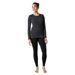 Smartwool 02. WOMENS APPAREL - WOMENS SKI - WOMENS THERMAL TOPS Women's Classic Thermal Merino Base Layer Crew 010 CHARCOAL HEATHER