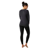 Smartwool 02. WOMENS APPAREL - WOMENS SKI - WOMENS THERMAL TOPS Women's Classic Thermal Merino Base Layer Crew 010 CHARCOAL HEATHER