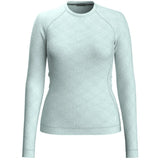 Smartwool 02. WOMENS APPAREL - WOMENS SKI - WOMENS THERMAL TOPS Women's Classic Thermal Merino Base Layer Crew J63 BLEACHED AQUA HEATHER