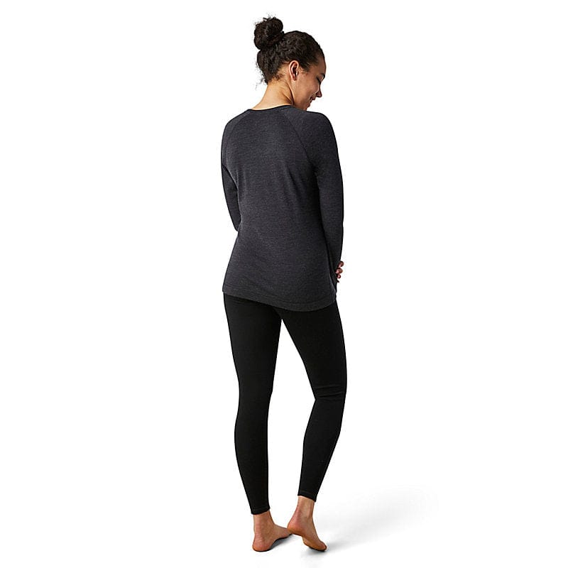 Smartwool 02. WOMENS APPAREL - WOMENS SKI - WOMENS THERMAL TOPS Women's Classic Thermal Merino Base Layer Crew 010 CHARCOAL HEATHER