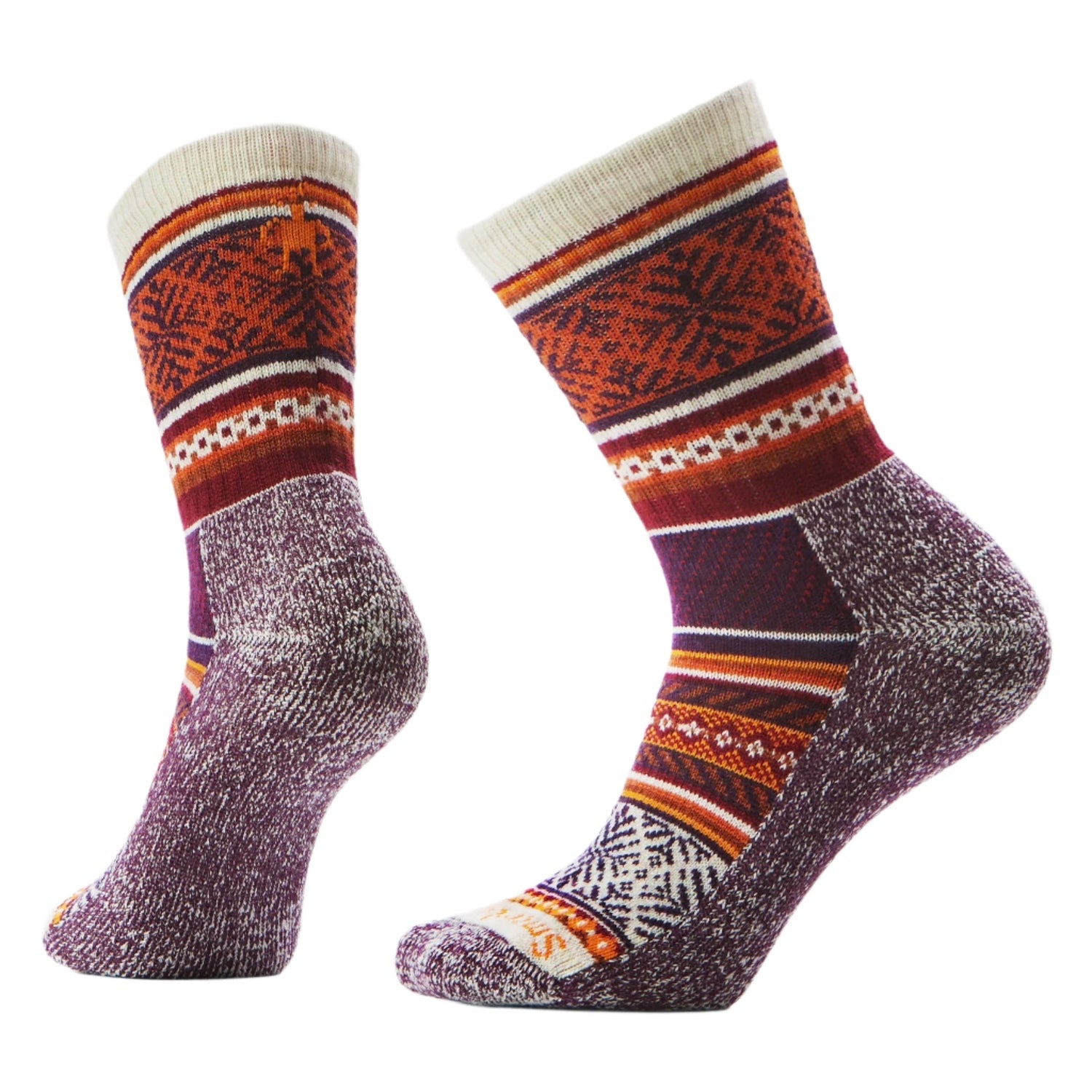 Smartwool 06. SOCKS - WOMENS SOCKS - WOMENS SOCKS CREW Women's Everyday Cozy Fair Isle Sweater Crew Socks A81 MOONBEAM