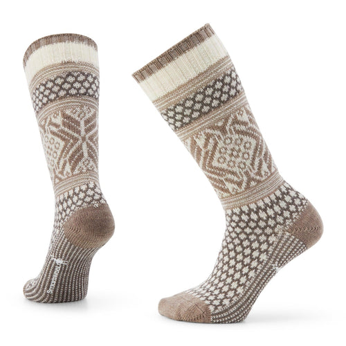 Women’s Everyday Cozy Popcorn Snowflake Pattern Crew Socks