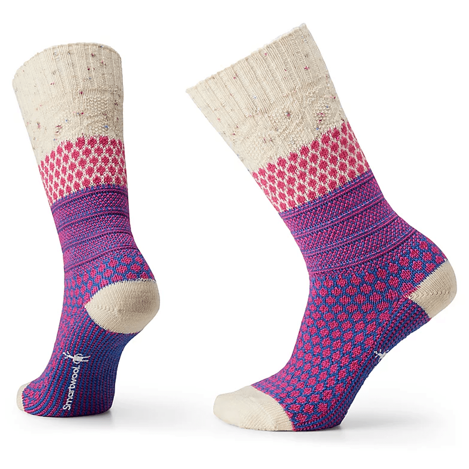 Men's Everyday Popcorn Cable Full Cushion Crew Socks