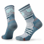 Smartwool 06. SOCKS - WOMENS SOCKS - WOMENS SOCKS CREW Women's Hike Light Cushion Castle Peak Pattern Mid Crew Socks 039 LIGHT GRAY