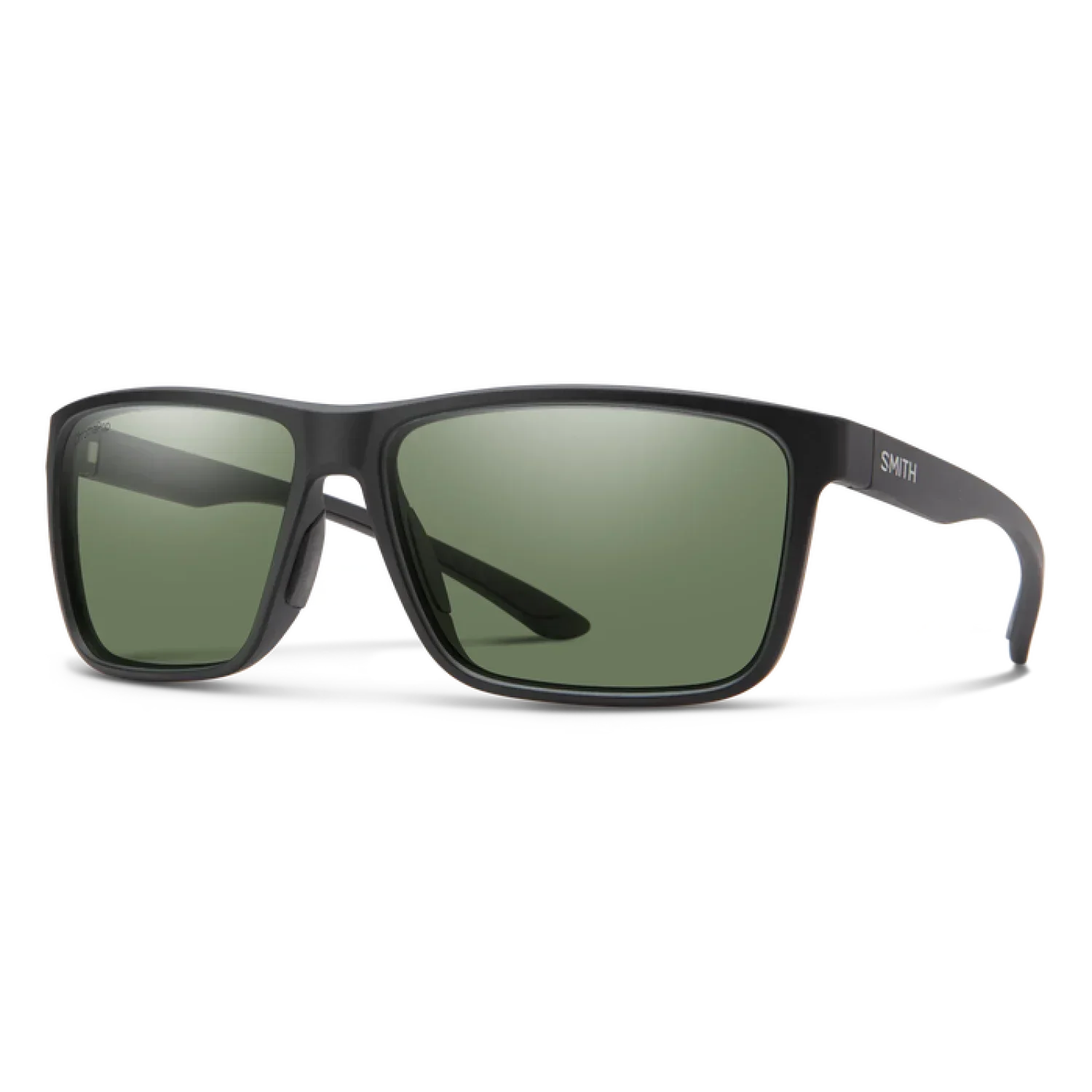 Smith Optics 07. EYEWEAR - SUNGLASSES - SUNGLASSES Riptide: Matte Black + Chromapop Polarized Gray Green