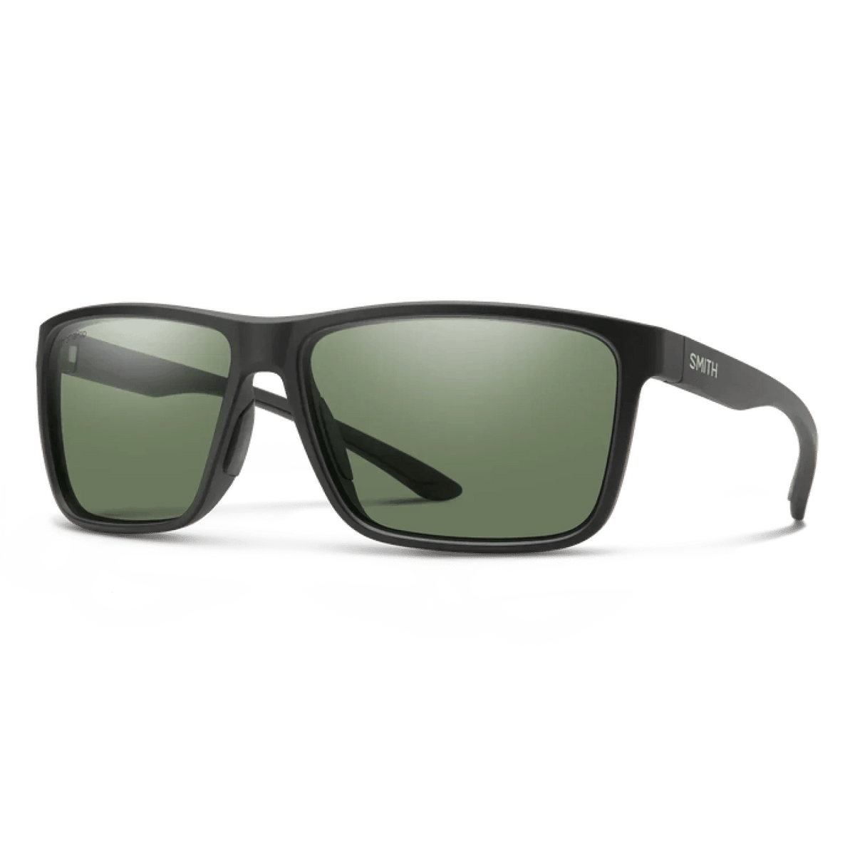 Riptide: Matte Black + Chromapop Polarized Gray Green Smith
