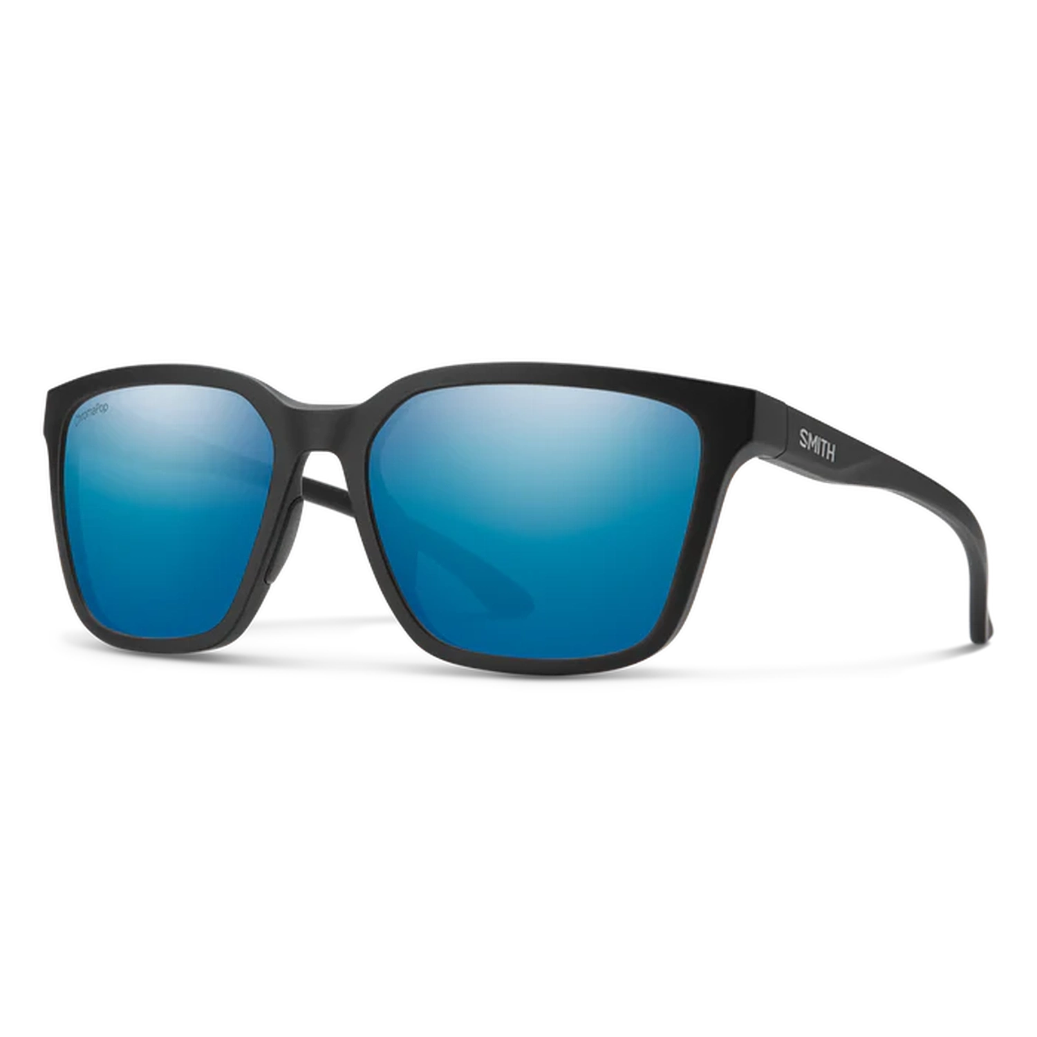 Smith Optics 07. EYEWEAR - SUNGLASSES - SUNGLASSES Shoutout MATTE BLACK CHROMAPOP POLARIZED BLUE MIRROR