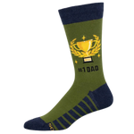 Socksmith 19. SOCKS - MENS - MENS SOCKS GIFT #1 Dad Cotton Crew Socks GREEN 10-13