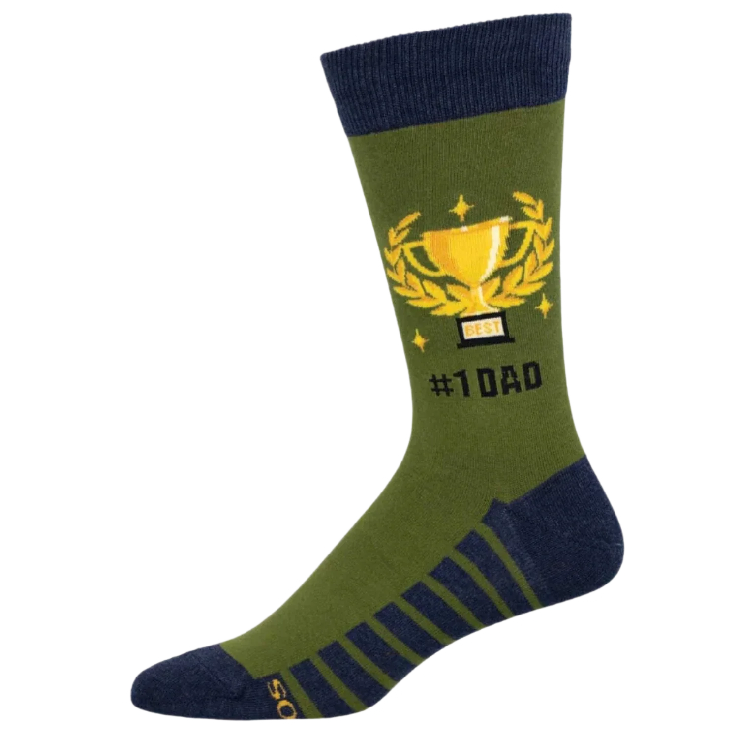 Socksmith 19. SOCKS - MENS - MENS SOCKS GIFT #1 Dad Cotton Crew Socks GREEN 10-13