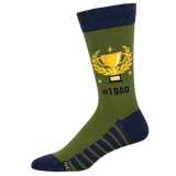 Socksmith 19. SOCKS - MENS - MENS SOCKS GIFT #1 Dad Cotton Crew Socks GREEN 10-13