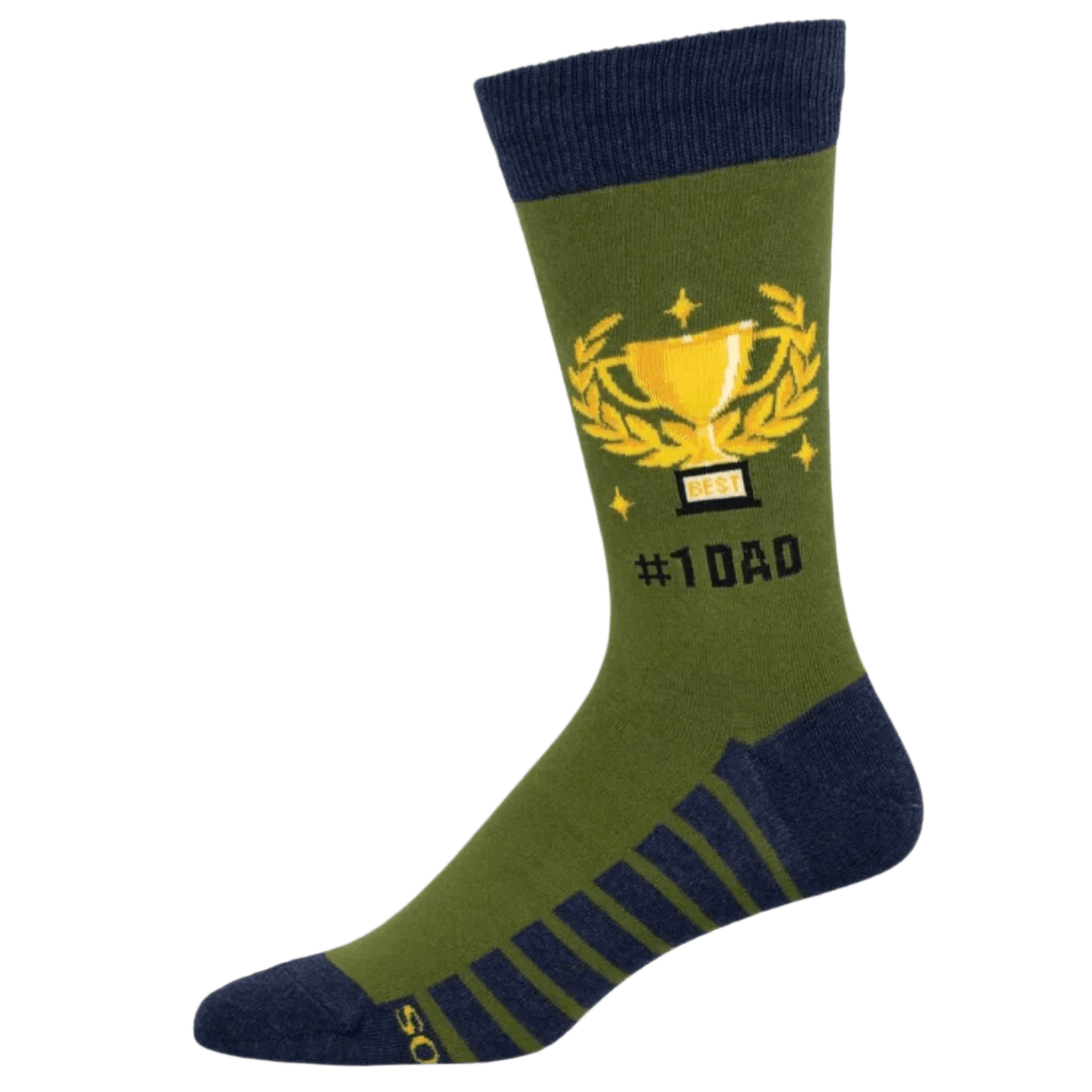 Socksmith 19. SOCKS - MENS - MENS SOCKS GIFT #1 Dad Cotton Crew Socks GREEN 10-13