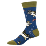 Socksmith 06. SOCKS - MENS SOCKS - MENS SOCKS GIFT All About The Bass NAVY 10-13